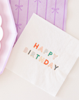 Birthday Cocktail Napkins - White