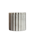 Fluted Jar Canister White Marble