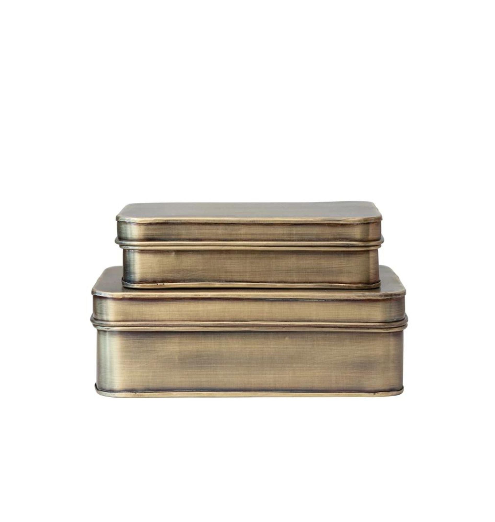 Antique Brass Metal Boxes