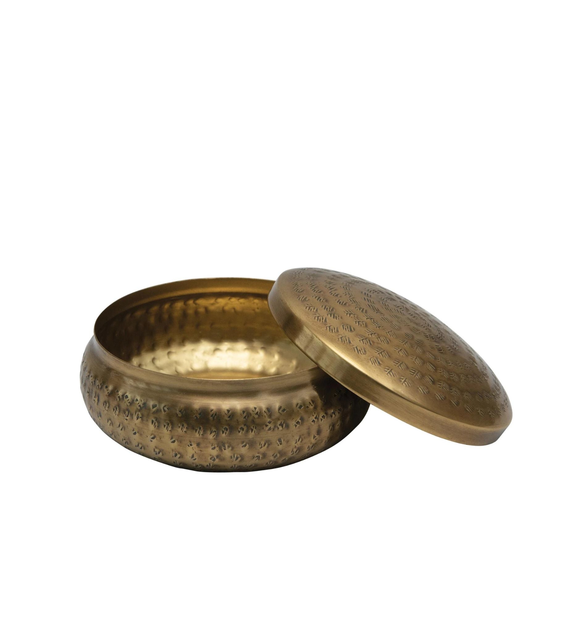 Hammered Metal Container