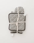 Quilted Linen Oven Mitt + Potholder Set, Pewter