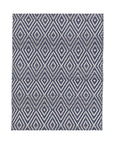 Diamond Navy Handwoven Indoor/Outdoor Rug