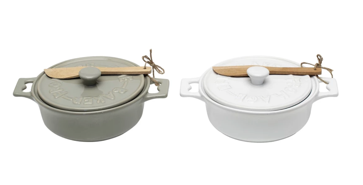 Stoneware Brie Baker