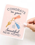 Congrats on Your Beautiful New Home Keychain Greeting Card