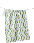 Wavy Flowers Tea Towel