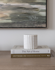 Fluted Jar Canister White Marble