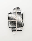 Quilted Linen Oven Mitt + Potholder Set, Navy
