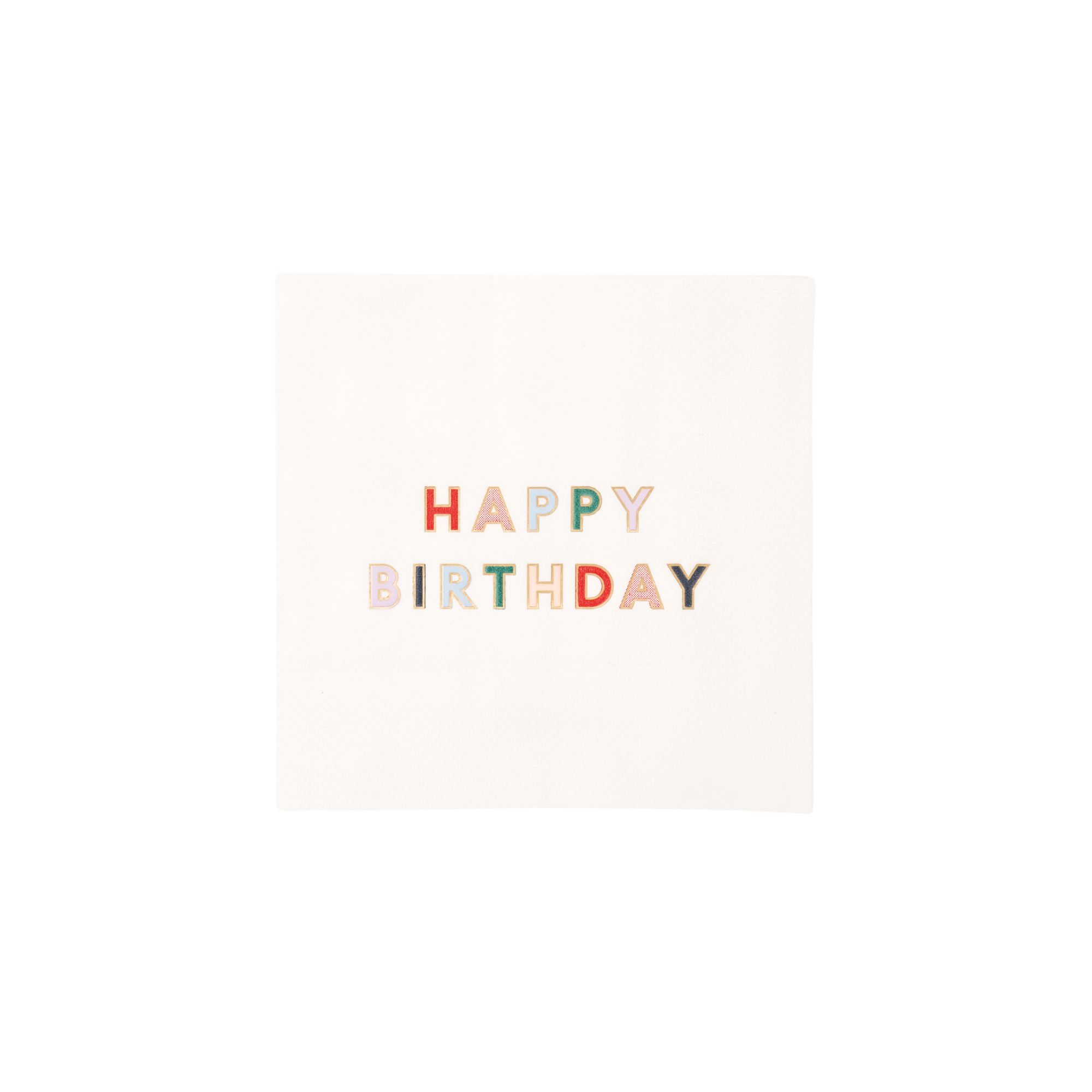 Birthday Cocktail Napkins - White
