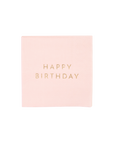 Happy Birthday Cocktail Napkins - Pink