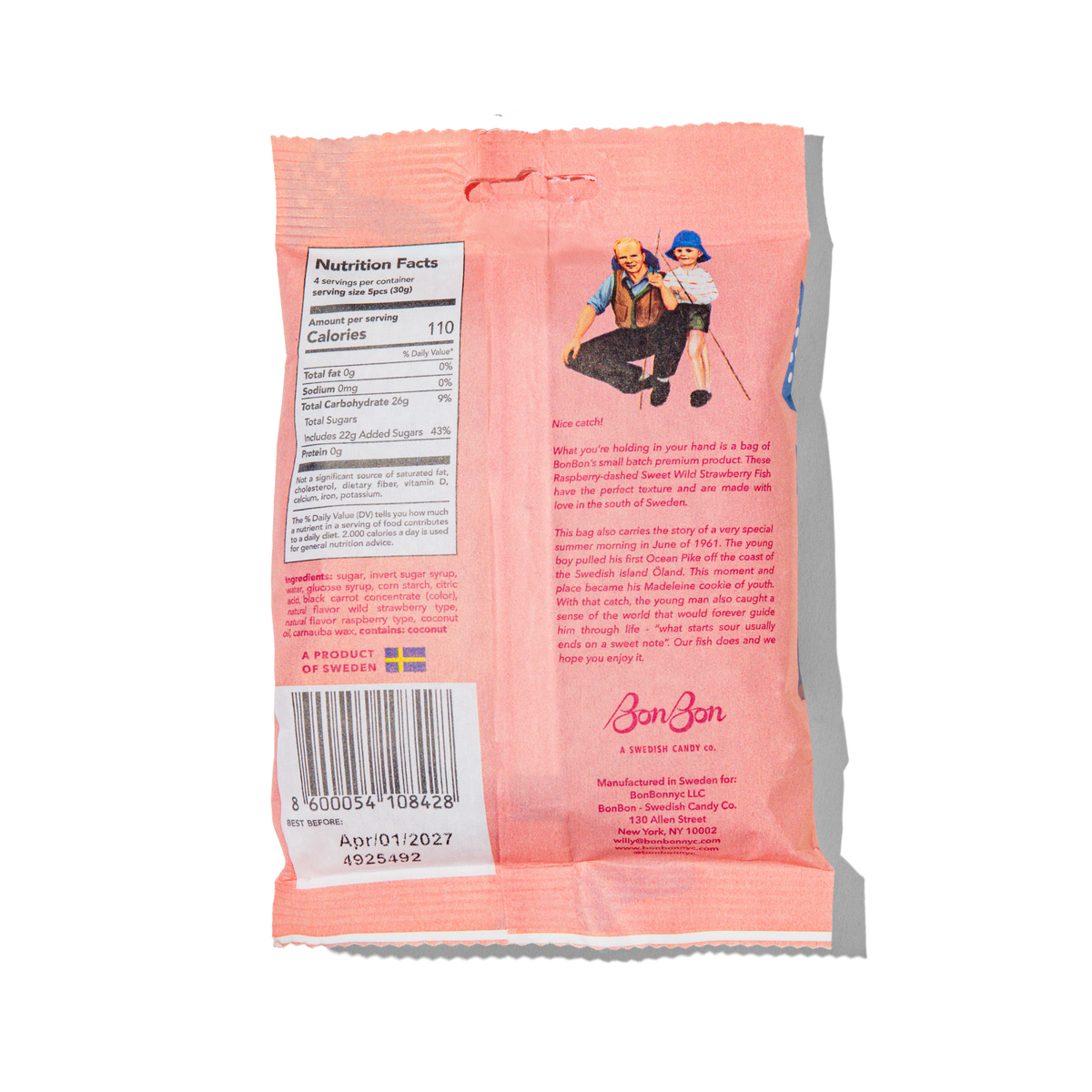 Sweet Wild Strawberry Fish - Swedish Candy