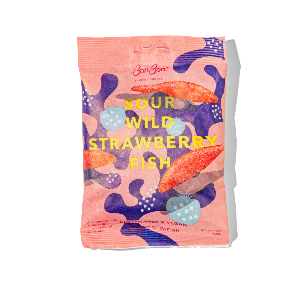 Sour Wild Strawberry Fish - Swedish Candy