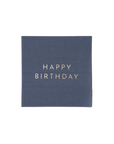 Midnight Blue Happy Birthday Cocktail Napkins
