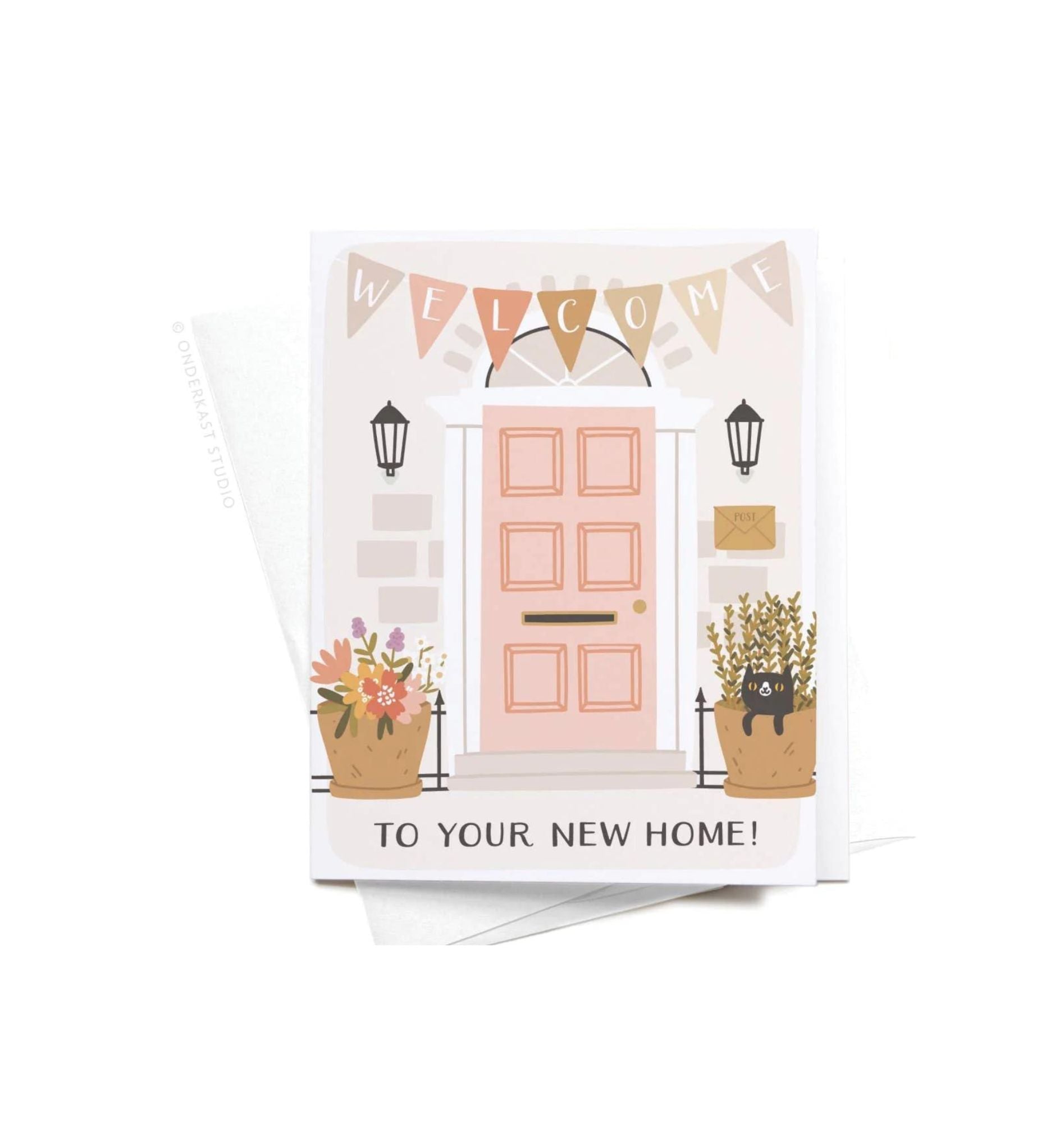 Welcome to Your New Home Door Greeting Card