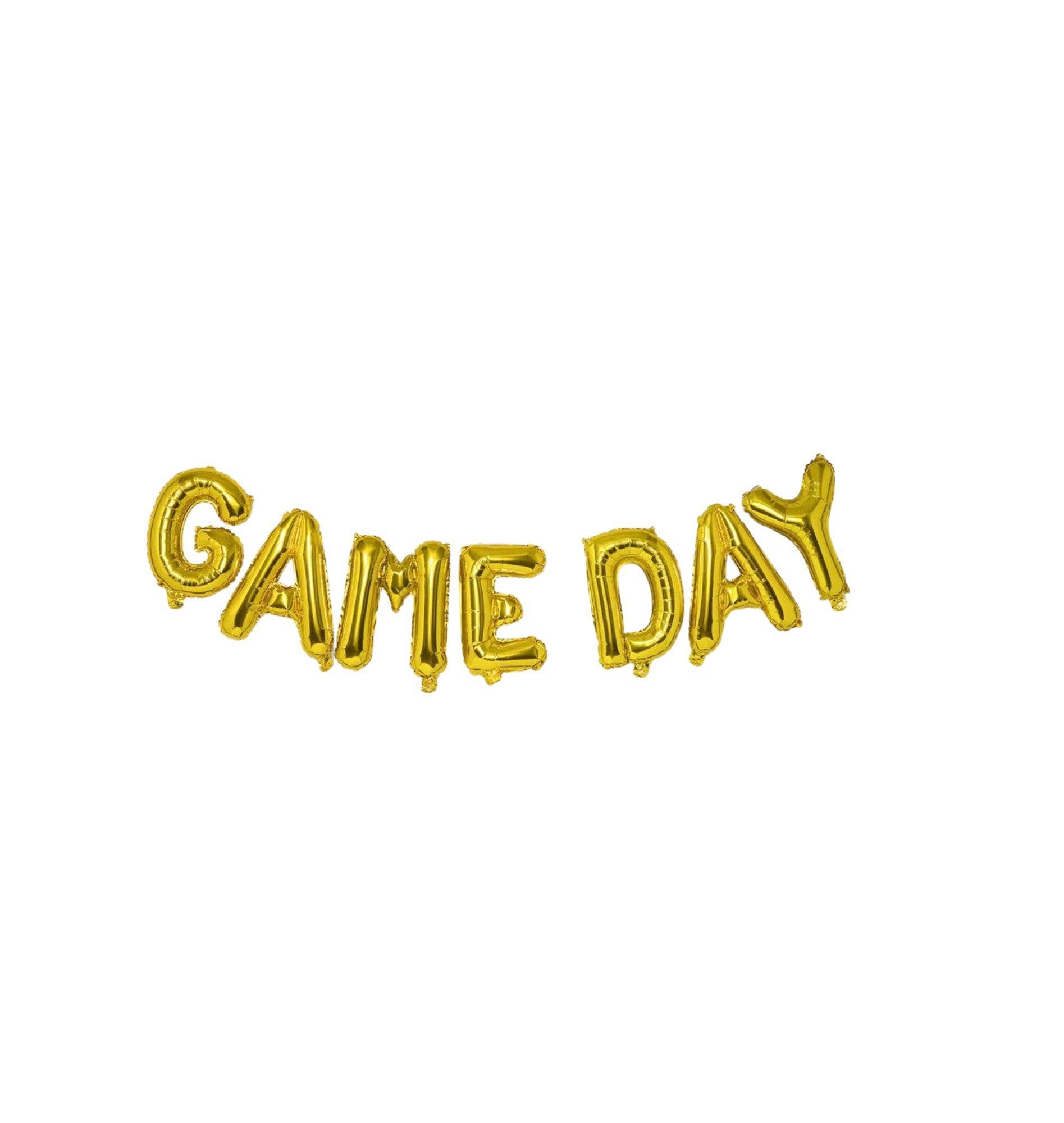 Gold Game Day Balloon Banner