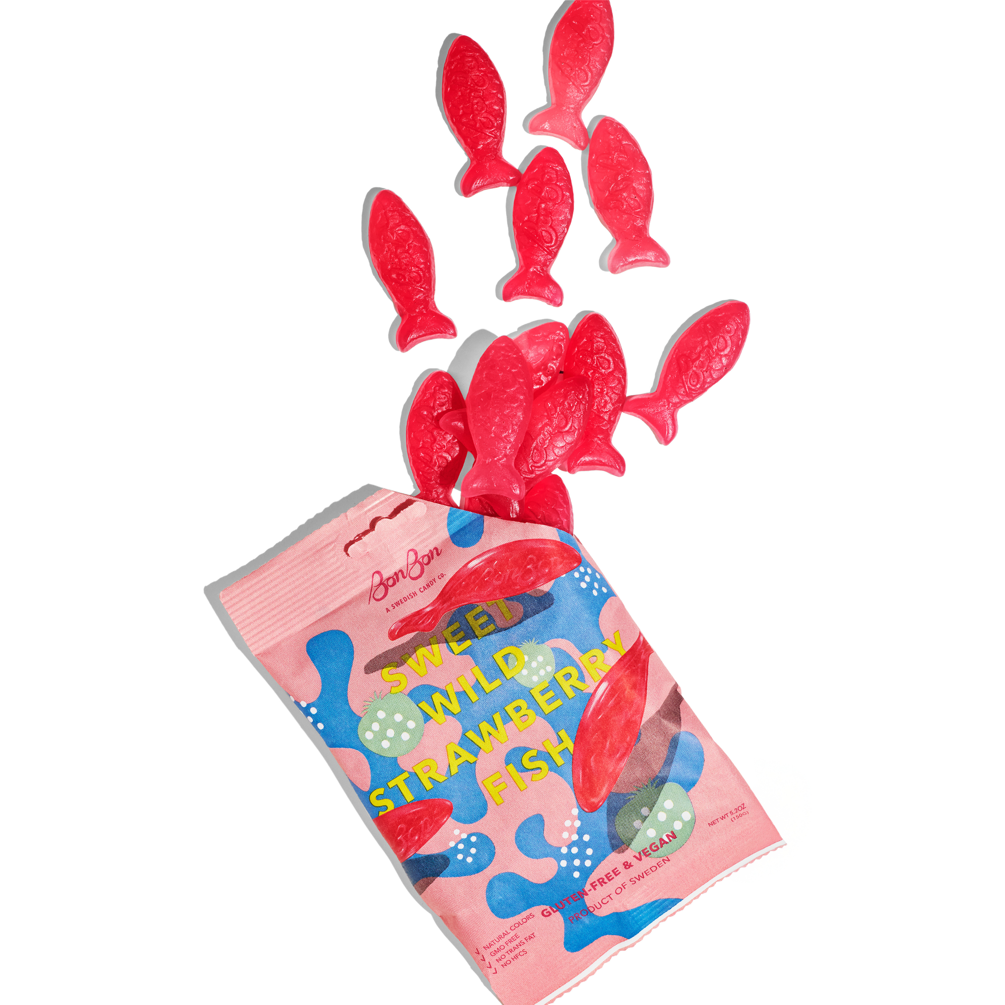 Sweet Wild Strawberry Fish - Swedish Candy