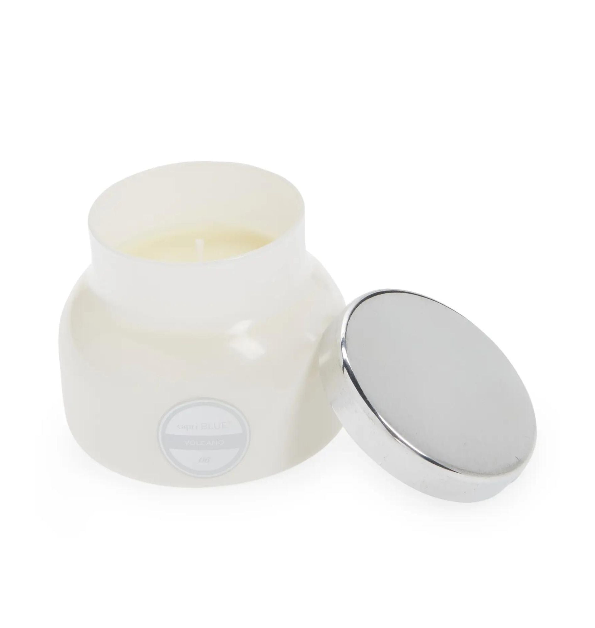 Volcano Signature White Jar Candle